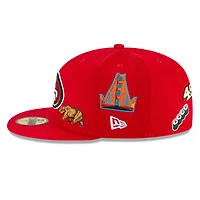 San Francisco 49ers Local B6 Patches Red NFL 59FIFTY Fitted Hat