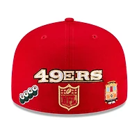 San Francisco 49ers Local B6 Patches Red NFL 59FIFTY Fitted Hat
