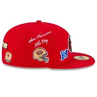 San Francisco 49ers Local B6 Patches Red NFL 59FIFTY Fitted Hat