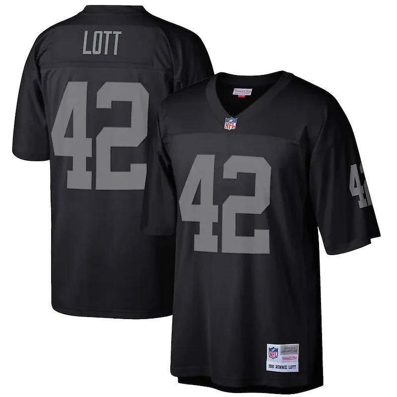 Las Vegas Raiders Ronnie Lott Mitchell & Ness Legacy Black Jersey