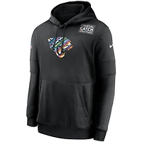 Jacksonville Jaguars Nike Black 2020 Crucial Catch Sideline Performance Pullover Hoodie