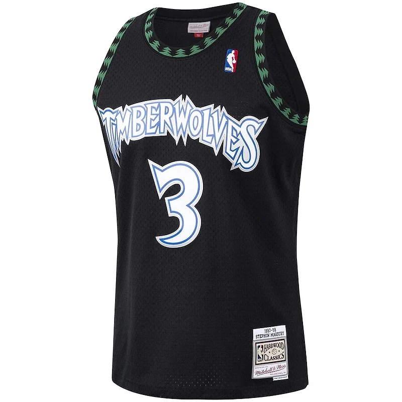 Minnesota Timberwolves Stephon Marbury Mitchell & Ness 1997-98 Hardwood Classics Swingman Black Jersey