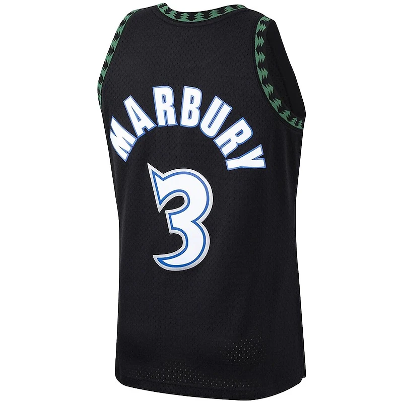 Minnesota Timberwolves Stephon Marbury Mitchell & Ness 1997-98 Hardwood Classics Swingman Black Jersey