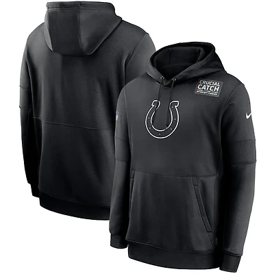 Indianapolis Colts Nike Black 2020 Crucial Catch Sideline Performance Pullover Hoodie