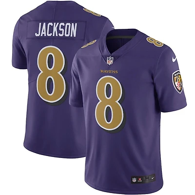 Baltimore Ravens Lamar Jackson Nike Vapor F.U.S.E Limited Color Rush Purple Jersey