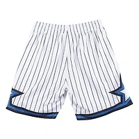 Orlando Magic Mitchell & Ness Hardwood Classics White Pinstripe 1993-94 Swingman Shorts