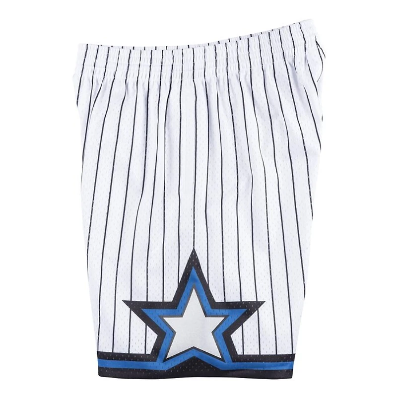 Orlando Magic Mitchell & Ness Hardwood Classics White Pinstripe 1993-94 Swingman Shorts
