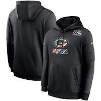 Green Bay Packers Nike Black 2020 Crucial Catch Sideline Performance Pullover Hoodie