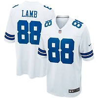 Dallas Cowboys CeeDee Lamb White Game Jersey