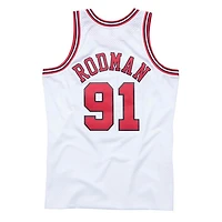 Chicago Bulls Dennis Rodman Mitchell & Ness 1997-98 Hardwood Classics Swingman Player White Jersey