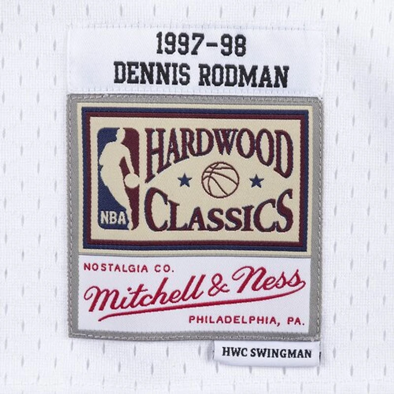 Chicago Bulls Dennis Rodman Mitchell & Ness 1997-98 Hardwood Classics Swingman Player White Jersey