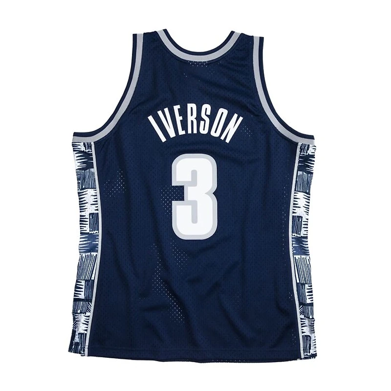 Georgetown University Allen Iverson Mitchell & Ness Swingman Navy Jersey