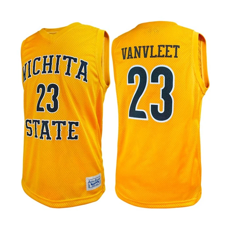Fred VanVleet Wichita State Shockers Original Retro Brand College Replica Yellow Jersey