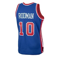 Detroit Pistons Dennis Rodman Mitchell & Ness 1988-89 Hardwood Classics Swingman Royal Blue Jersey