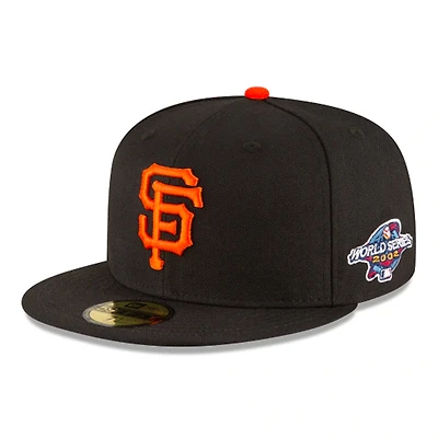 San Francisco Giants New Era 2002 World Series Side Patch 59FIFTY Fitted Black Hat