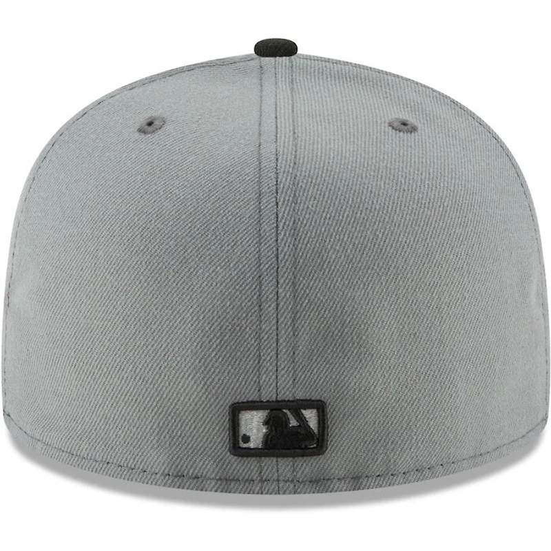 Atlanta Braves New Era Two-Tone Gray Black 59FIFTY Fitted Hat