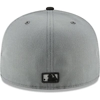 Atlanta Braves New Era Two-Tone Gray Black 59FIFTY Fitted Hat