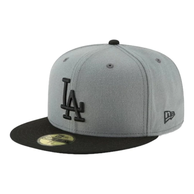 Los Angeles Dodgers New Era Two Tone Gray Black 59FIFTY Fitted Hat