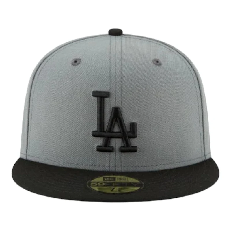 Los Angeles Dodgers New Era Two Tone Gray Black 59FIFTY Fitted Hat