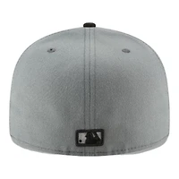 Los Angeles Dodgers New Era Two Tone Gray Black 59FIFTY Fitted Hat