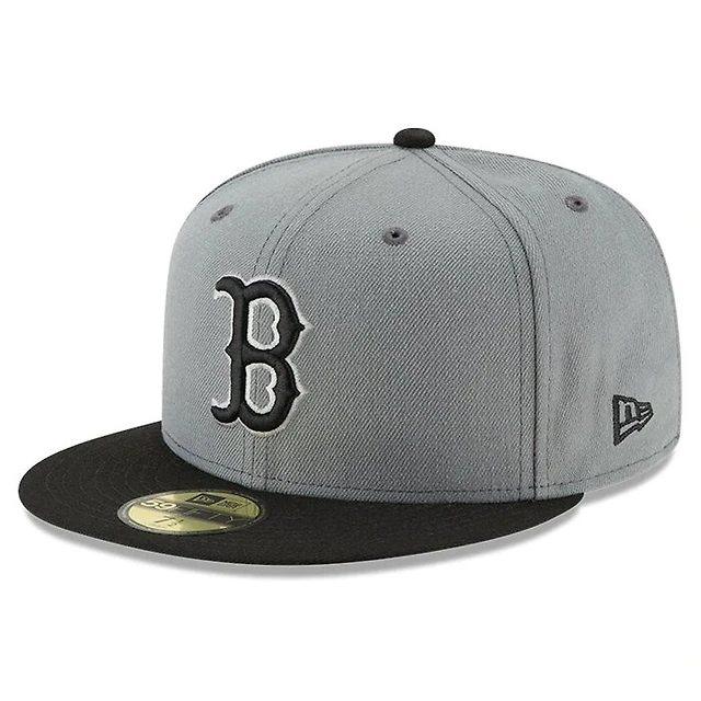 Boston Red Sox New Era Two Tone Gray Black 59FIFTY Fitted Hat