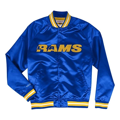 Los Angeles Rams Mitchell & Ness Lightweight Blue Satin Jacket