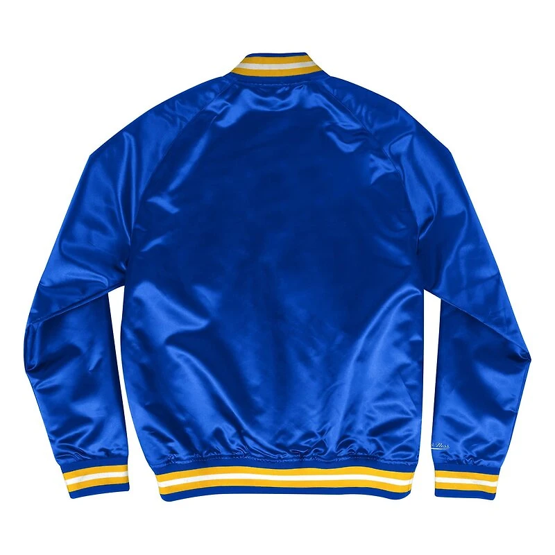 Los Angeles Rams Mitchell & Ness Lightweight Blue Satin Jacket