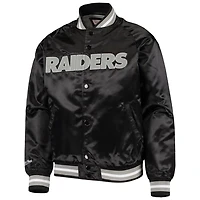 Las Vegas Raiders Mitchell & Ness Lightweight Black Satin Jacket