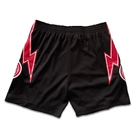 Detroit Pistons Mitchell & Ness Hardwood Classics Custom Black Swingman Shorts
