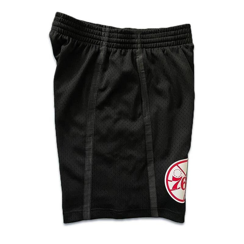 Philadelpia 76ers Mitchell & Ness Hardwood Classics Custom Black Swingman Shorts