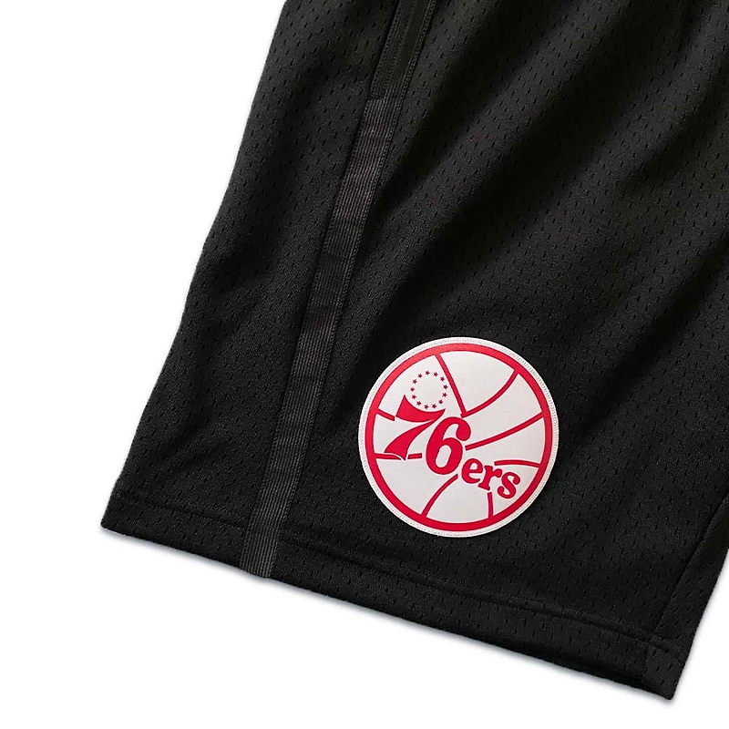 Philadelpia 76ers Mitchell & Ness Hardwood Classics Custom Black Swingman Shorts