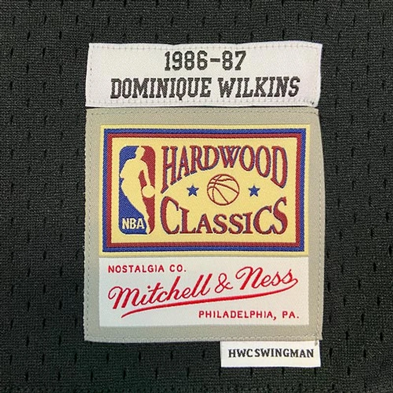Atlanta Hawks Dominique Wilkins Mitchell & Ness 1986-87 Hardwood Classics Black Swingman Jersey