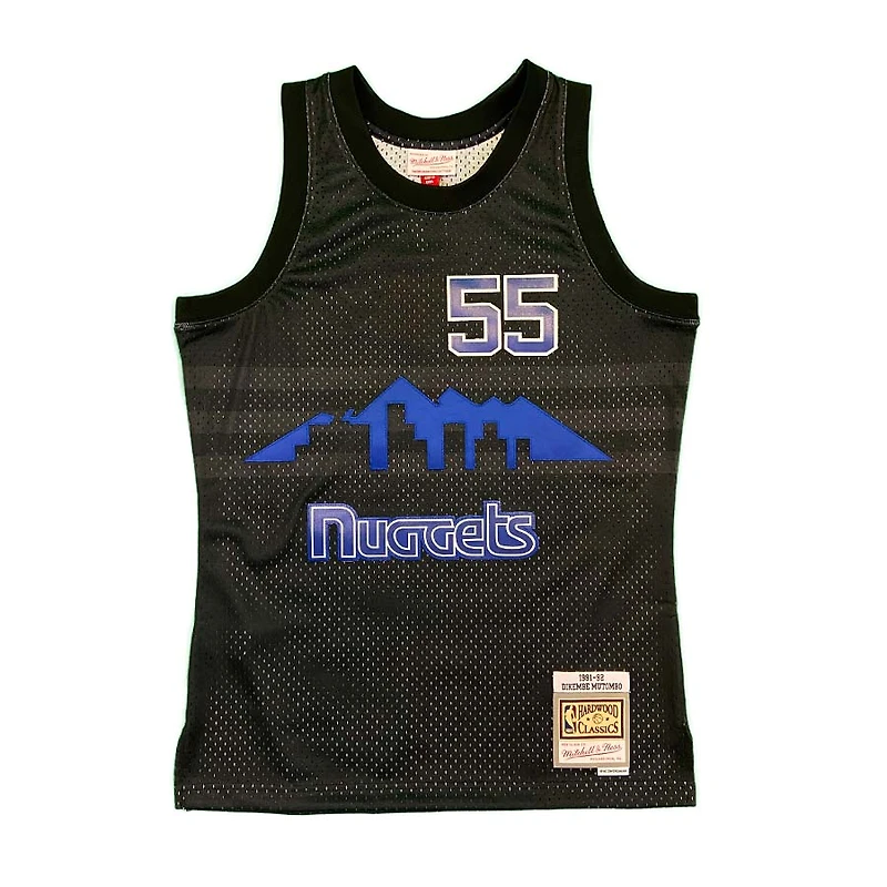Denver Nuggets Dikembe Mutombo Mitchell & Ness 1991-92 Hardwood Classics Black Swingman Jersey
