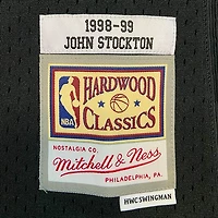 Utah Jazz John Stockton Mitchell & Ness 1998-99 Hardwood Classics Black Swingman Jersey