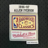 Philadelphia 76ers Allen Iverson Mitchell & Ness 1996-97 Hardwood Classics Black Swingman Jersey