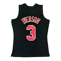 Philadelphia 76ers Allen Iverson Mitchell & Ness 1996-97 Hardwood Classics Black Swingman Jersey