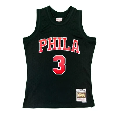 Philadelphia 76ers Allen Iverson Mitchell & Ness 1996-97 Hardwood Classics Black Swingman Jersey