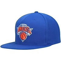 New York Knicks Mitchell & Ness Blue Team Ground Snapback Hat