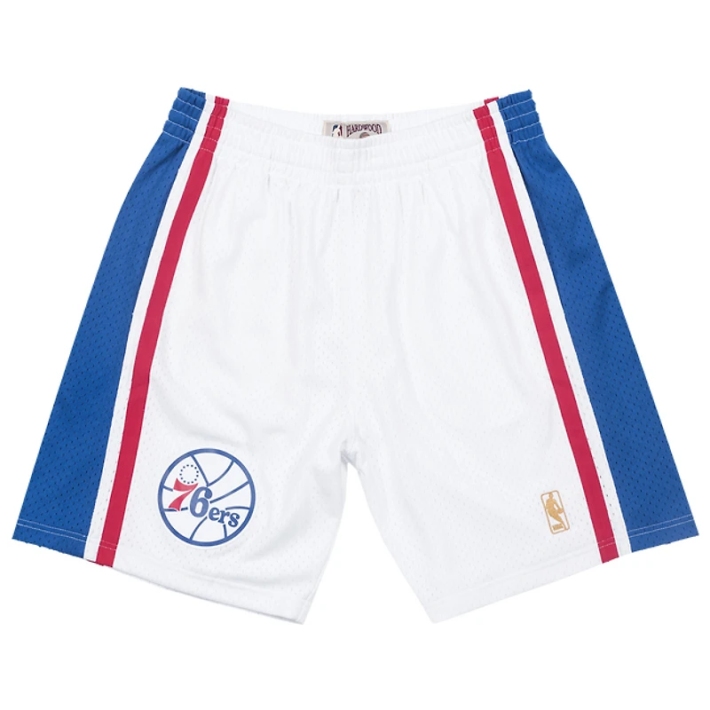 Philadelpia 76ers 1996-97 White Mitchell & Ness Hardwood Classics Swingman Shorts