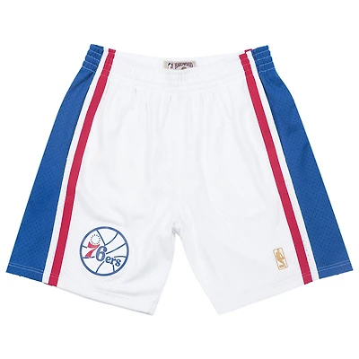 Philadelpia 76ers 1996-97 White Mitchell & Ness Hardwood Classics Swingman Shorts