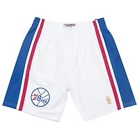 Philadelpia 76ers 1996-97 White Mitchell & Ness Hardwood Classics Swingman Shorts