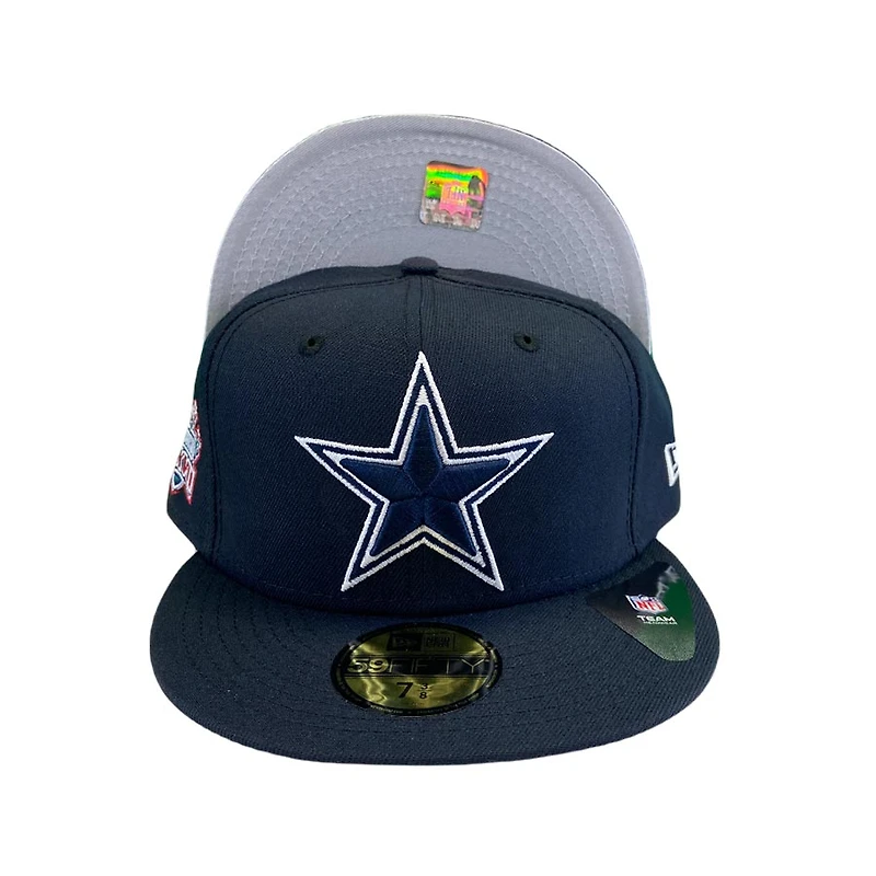 Dallas Cowboys Black Superbowl Side Patch Gray UV 59FIFTY Fitted Hat