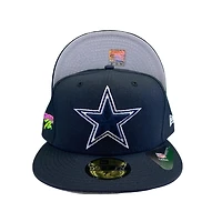 Dallas Cowboys Navy Superbowl 12 Side Patch Gray UV 59FIFTY Fitted Hat