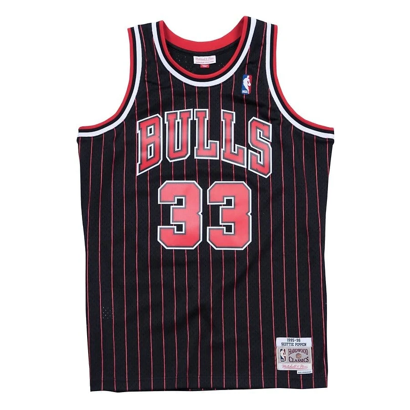 Chicago Bulls Scottie Pippen Mitchell & Ness Alternate 1995-96 Hardwood Classics Pinstripe Swingman Jersey