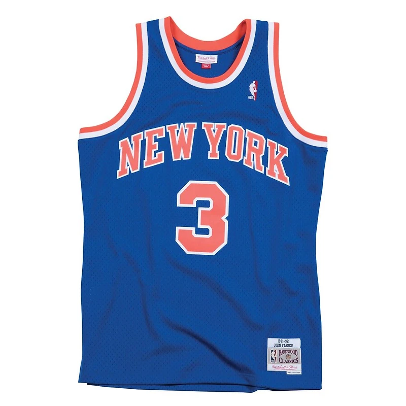 New York Knicks John Starks Mitchell & Ness 1991-92 Hardwood Classics Royal Blue Swingman Jersey