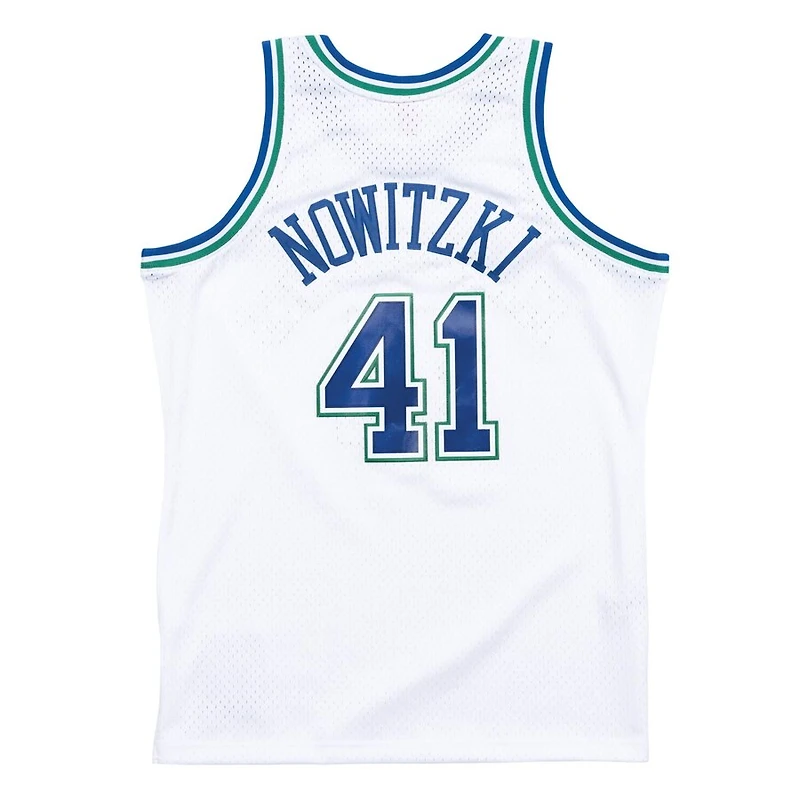 Dallas Mavericks Dirk Nowitzki Mitchell & Ness 1998-99 Hardwood Classics White Swingman Jersey