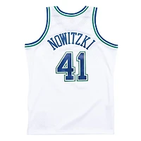 Dallas Mavericks Dirk Nowitzki Mitchell & Ness 1998-99 Hardwood Classics White Swingman Jersey