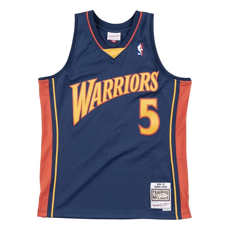 Golden State Warriors Baron Davis Mitchell & Ness 2006-07 Hardwood Classics Navy Swingman Jersey