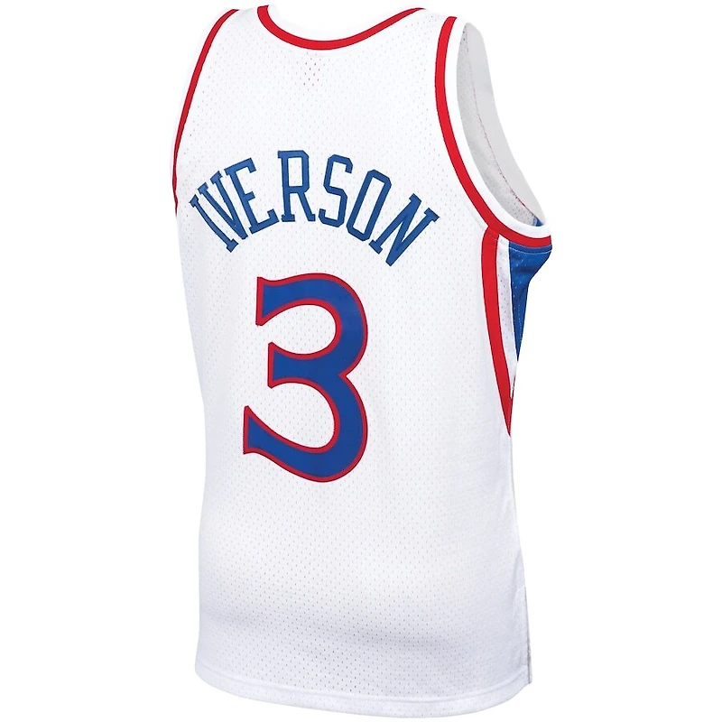 Philadelphia 76ers Allen Iverson Rookie Year Mitchell & Ness 1996-97 Hardwood Classics White Swingman Jersey