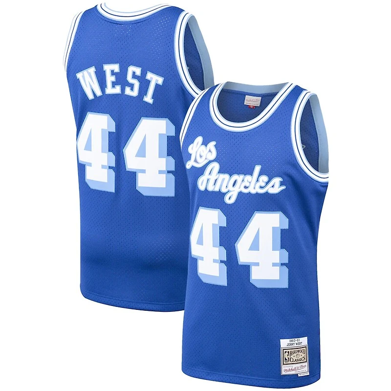 Los Angeles Lakers Jerry West Mitchell & Ness 1960-61 Hardwood Classics Royal Blue Swingman Jersey